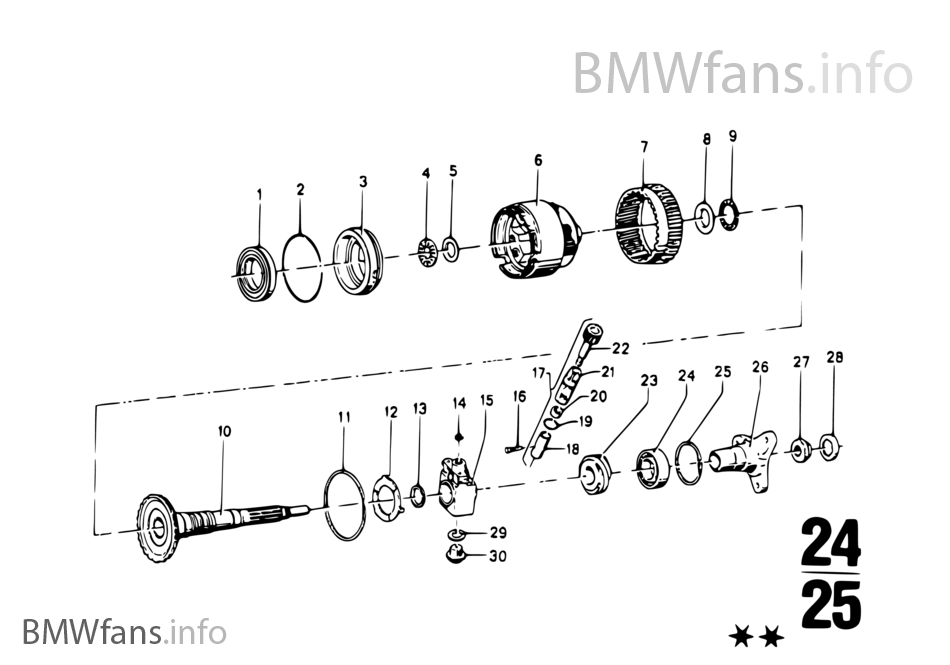 Bw 65 planet wheel set/output