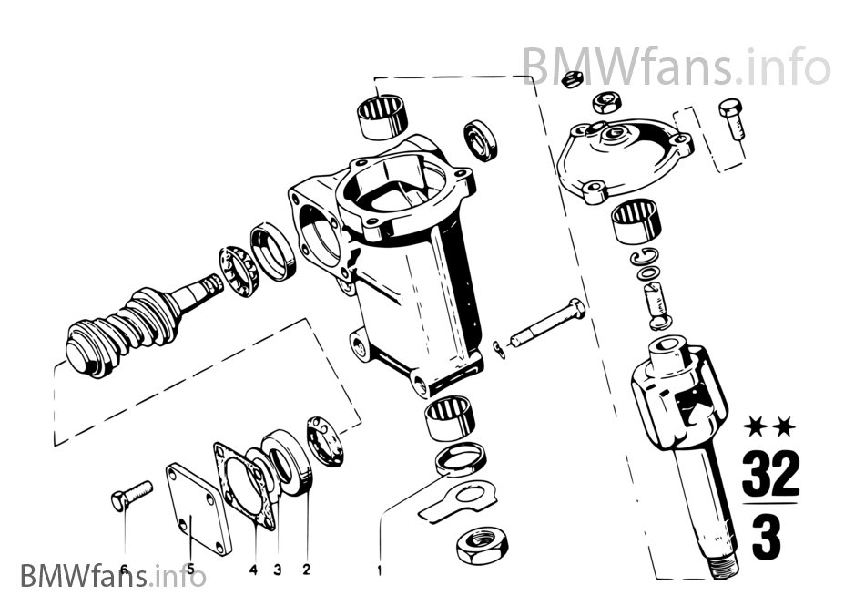 Steering box single components