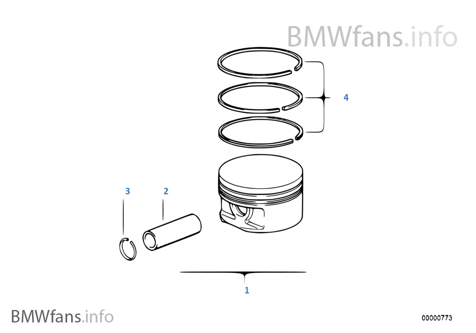 Piston Ring Sets x 4 Standard GOETZE for BMW E30 E36 318i