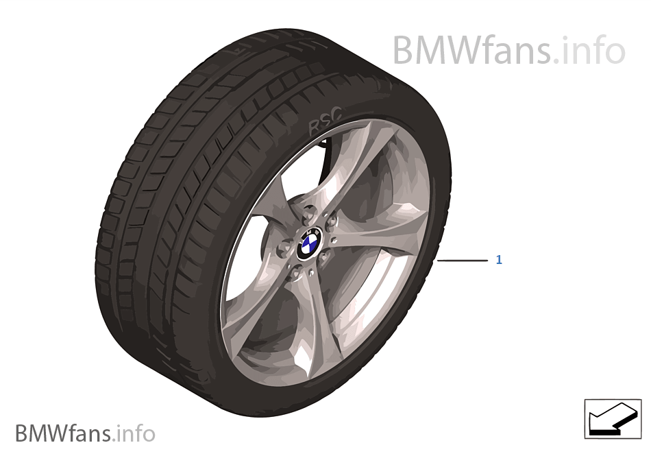 Winter wheel and tire, Star Spoke 276