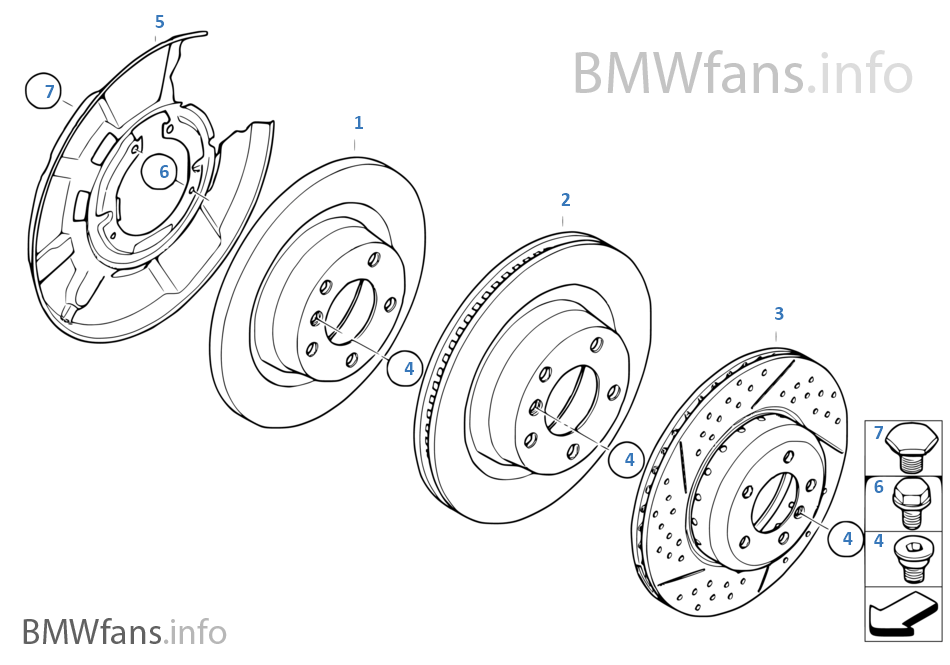 Rear wheel brake / brake disc