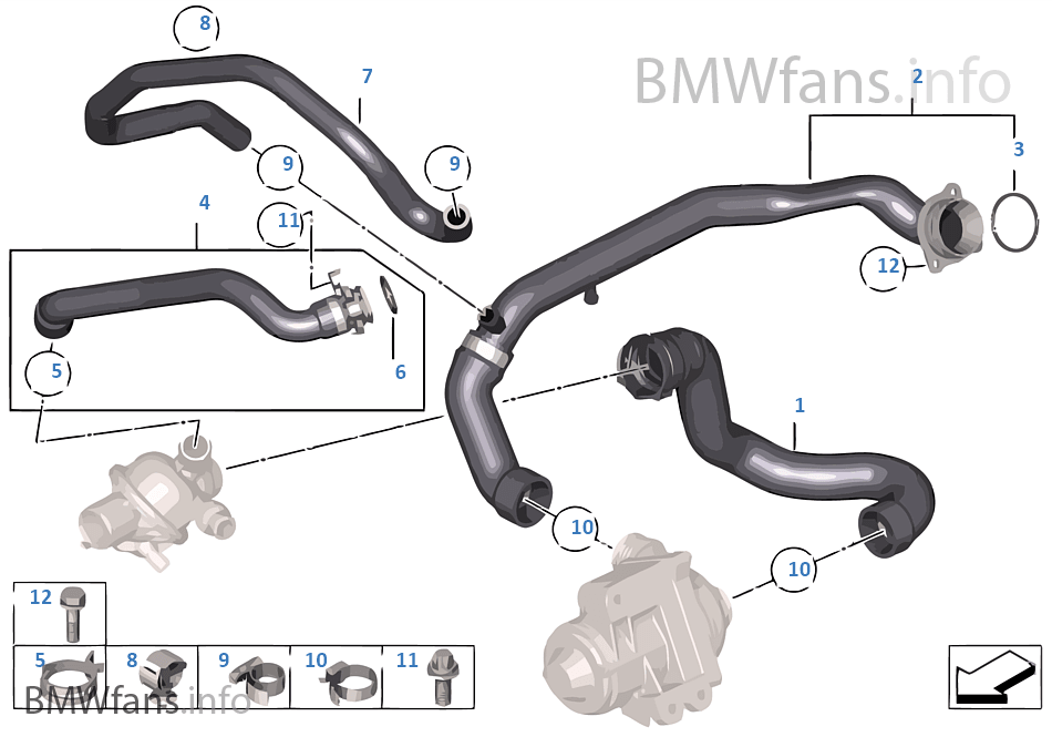 Cooling System Water Hoses