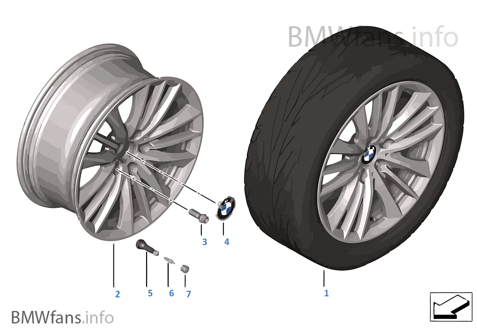 BMW LA wheel W-Spoke 332 — 19''