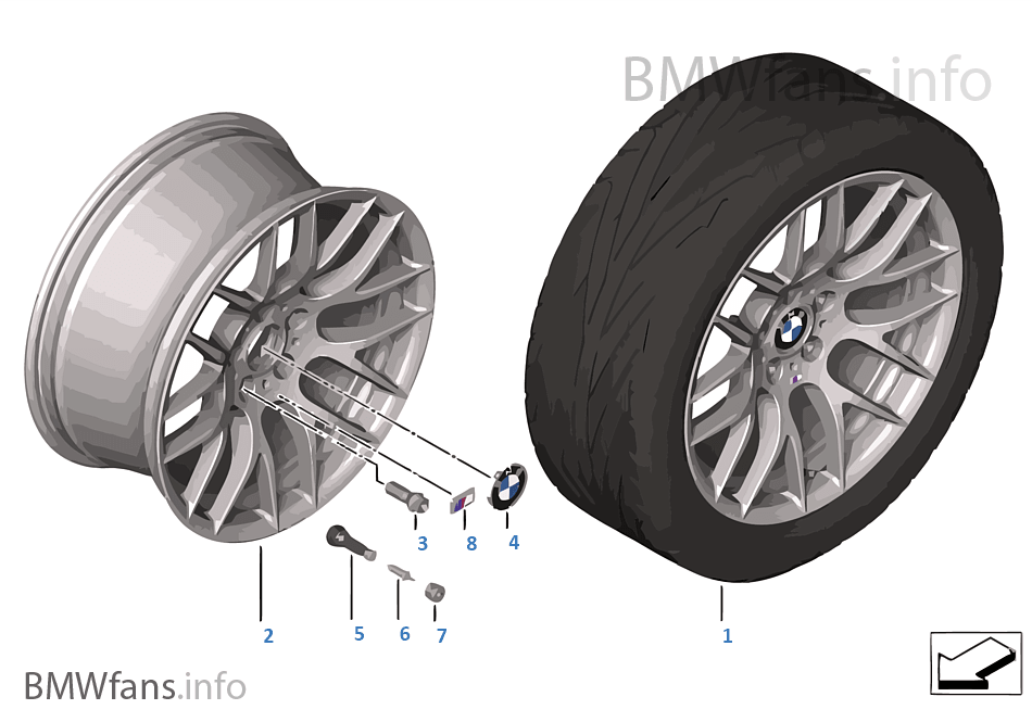 BMW 輕質鋁合金輪輞 M Y 式輪幅 359