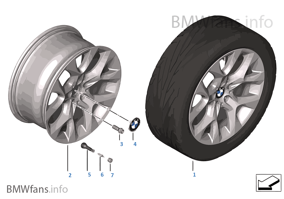 BMW LA wheel, Star Spoke 334
