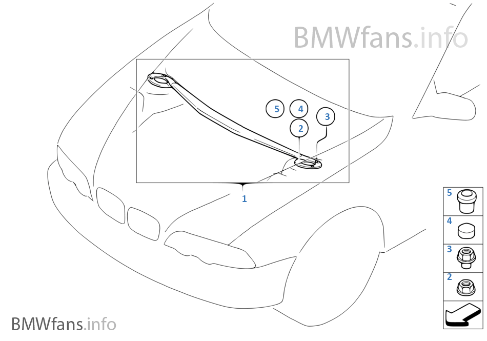 Tirante da torre carbono BMW Performance