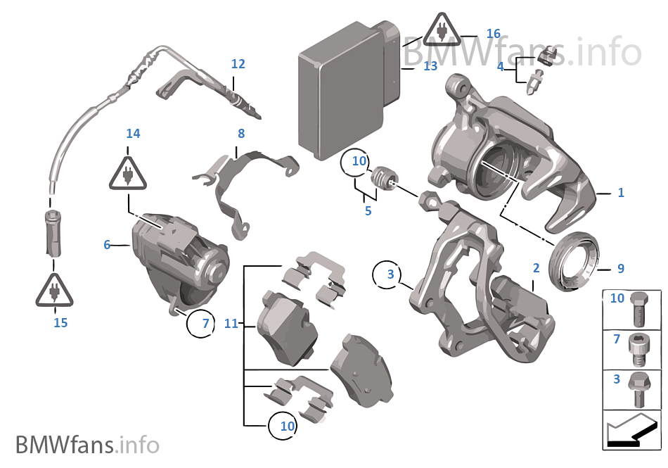 Rear brake — control module EMF