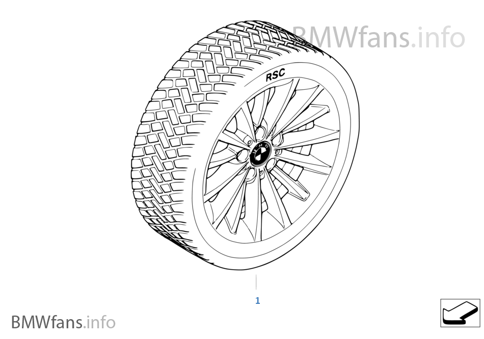 Winter complete wheel, Multi Spoke 284