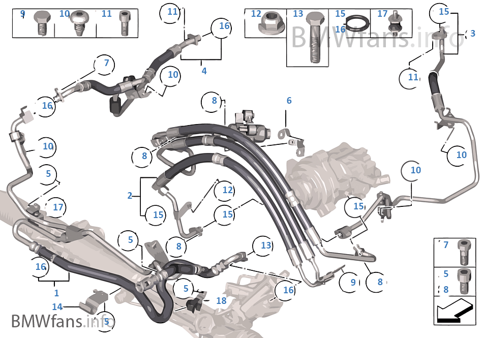 Power steering/oil pipe/dynamic drive