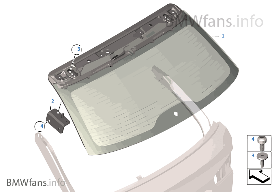 Trunk lid/rear window
