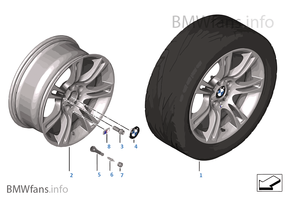 BMW LA wheel M Double Spoke 350 — 18''