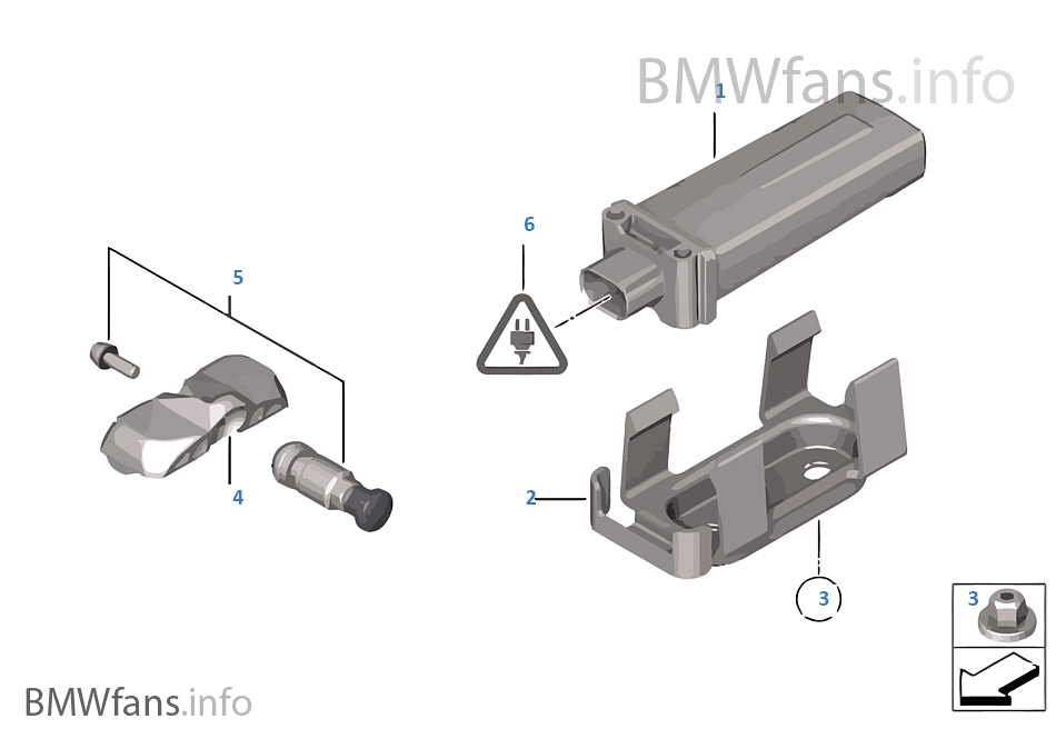TPMs para sensor de presión de neumáticos de BMW X 6 E71 12/2011-07/2014 RDC 36106790054 TPMS