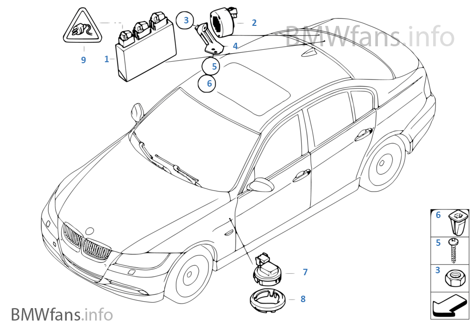 BMW e91 e90 3er ultrasons Convertisseur PDC capteur aide au stationnement Capteur 6934308 