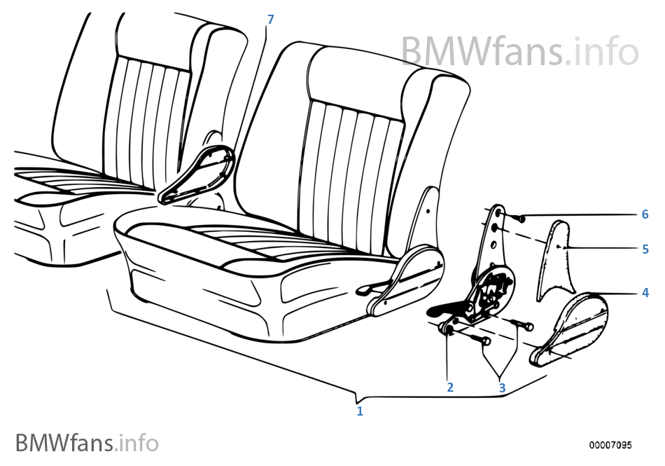 Fitting f reclining front seat