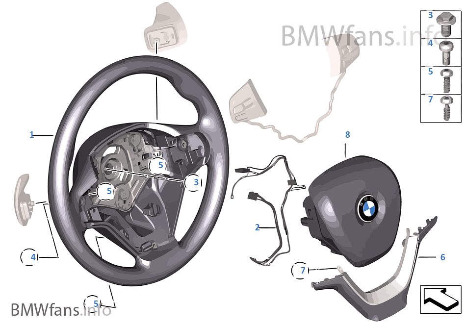Sport strng wheel, airbag, w/shift paddles