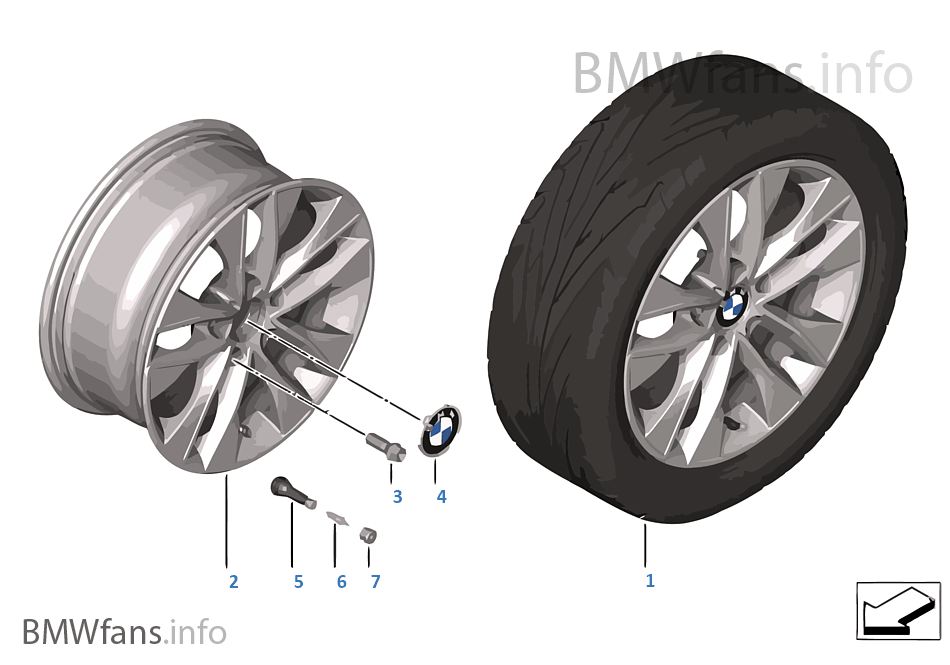 BMW LA wheel, V Spoke 412