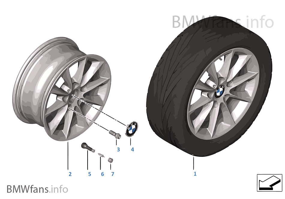 BMW LA wheel, V Spoke 411