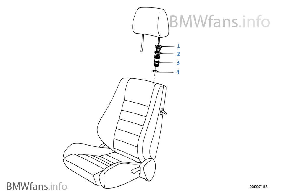 BMW sport. sedadlo vedení hlavové opěrky