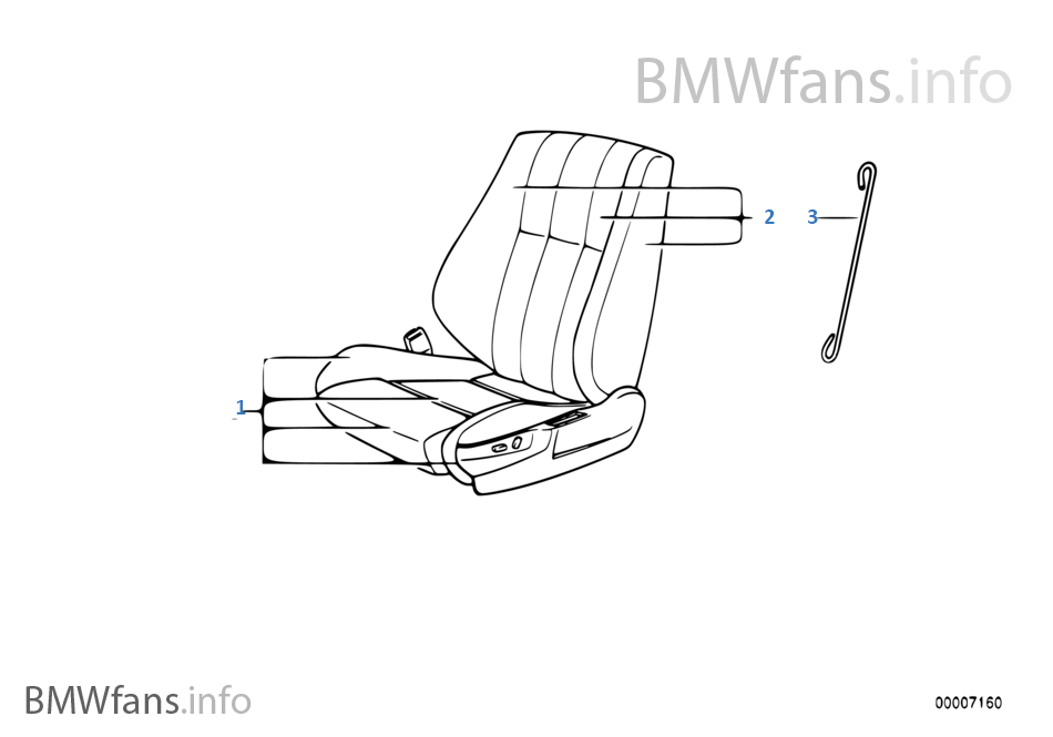 Pokrowiec fotela sportowego BMW
