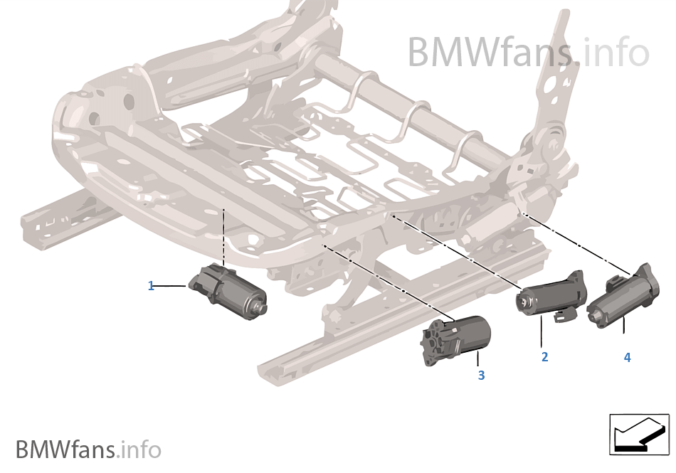 Seat, front, electrical and motors