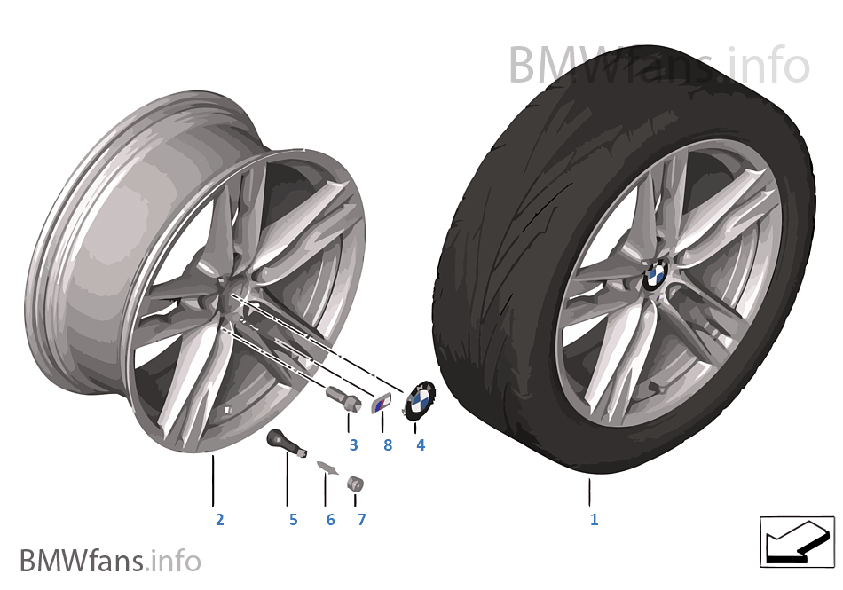 BMW LA wheel M Double Spoke 373 — 20''