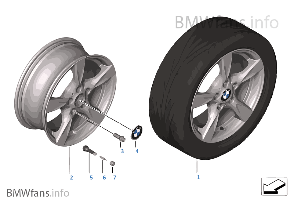 BMW LA wheel, Star Spoke 371