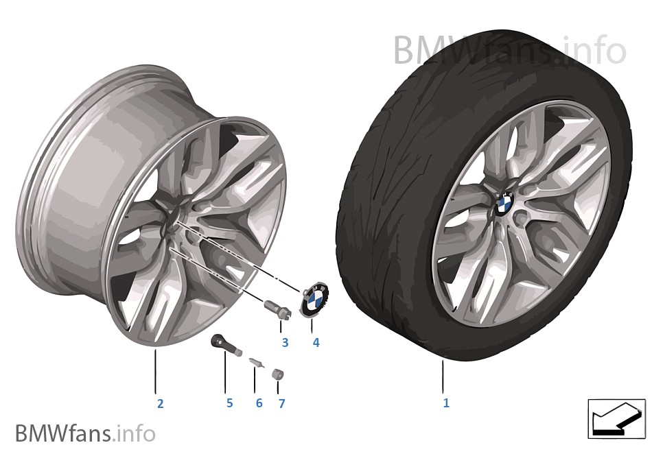 BMW 輕質鋁合金輪輞 Y 式輪幅 337