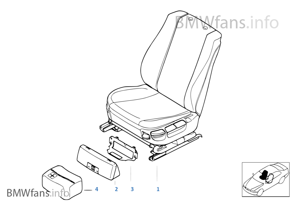 Seat, front, complete seat