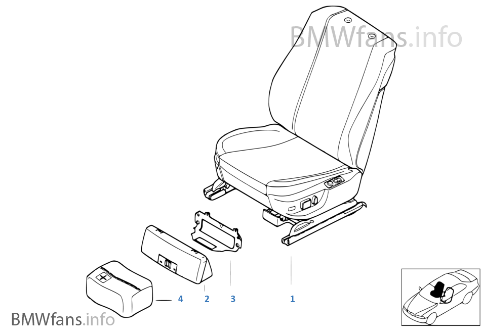 Seat, front, complete seat