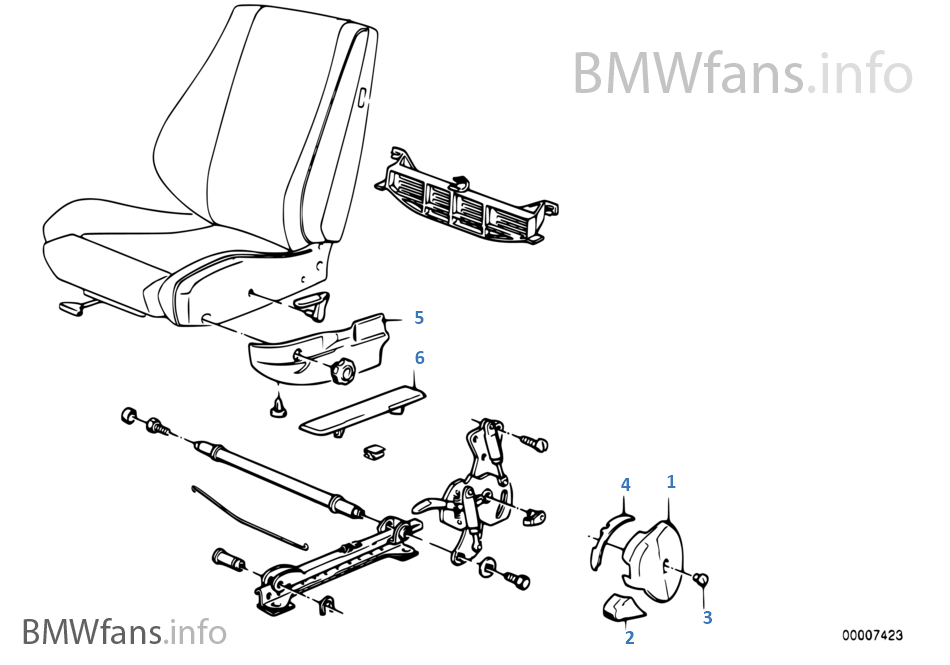 BMW sportovní sedadlo krytí sedadla