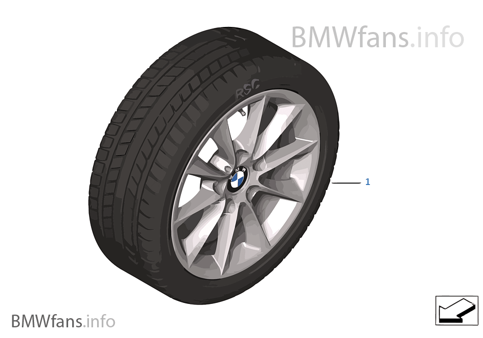 Winter wheel & tire set V-Spoke 411