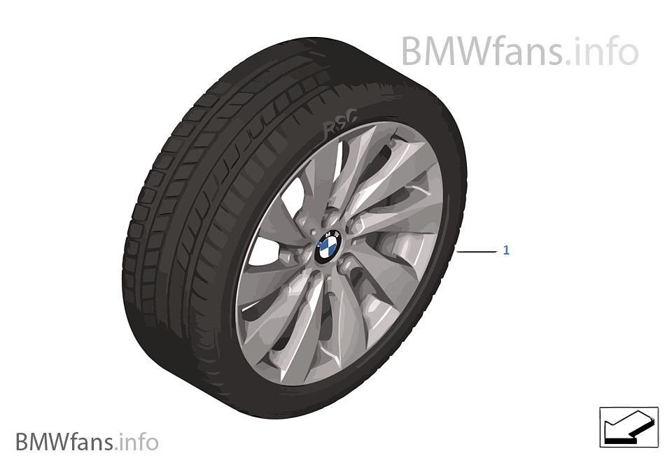 Winter wheel & tire, turbine styling 381