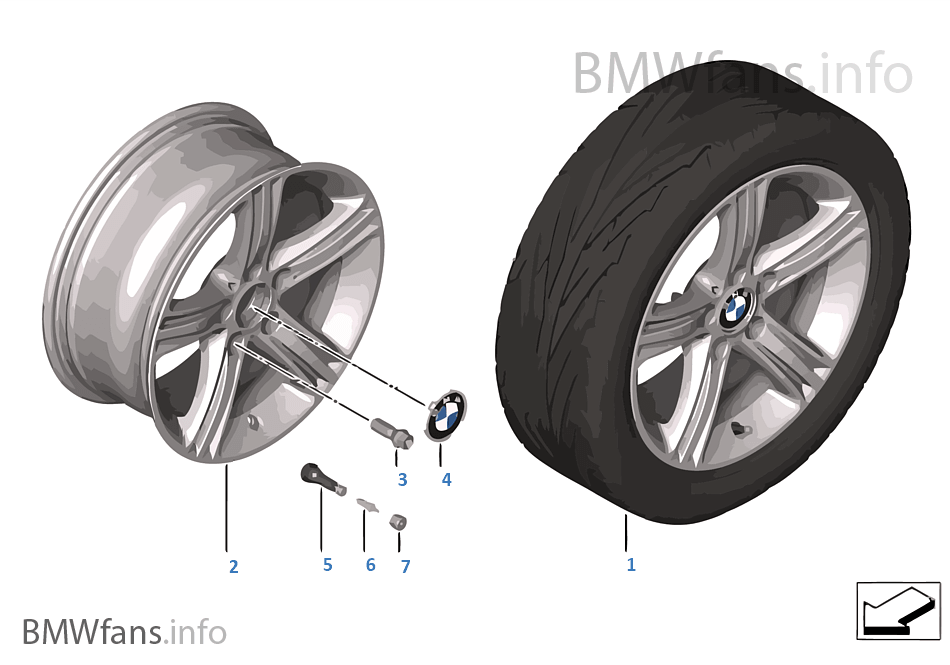 BMW LA wheel Star Spoke 393 — 17''
