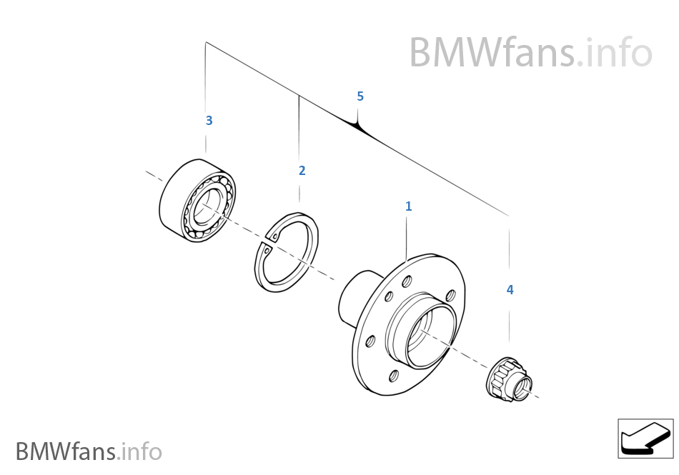 Side shaft/wheel bearings