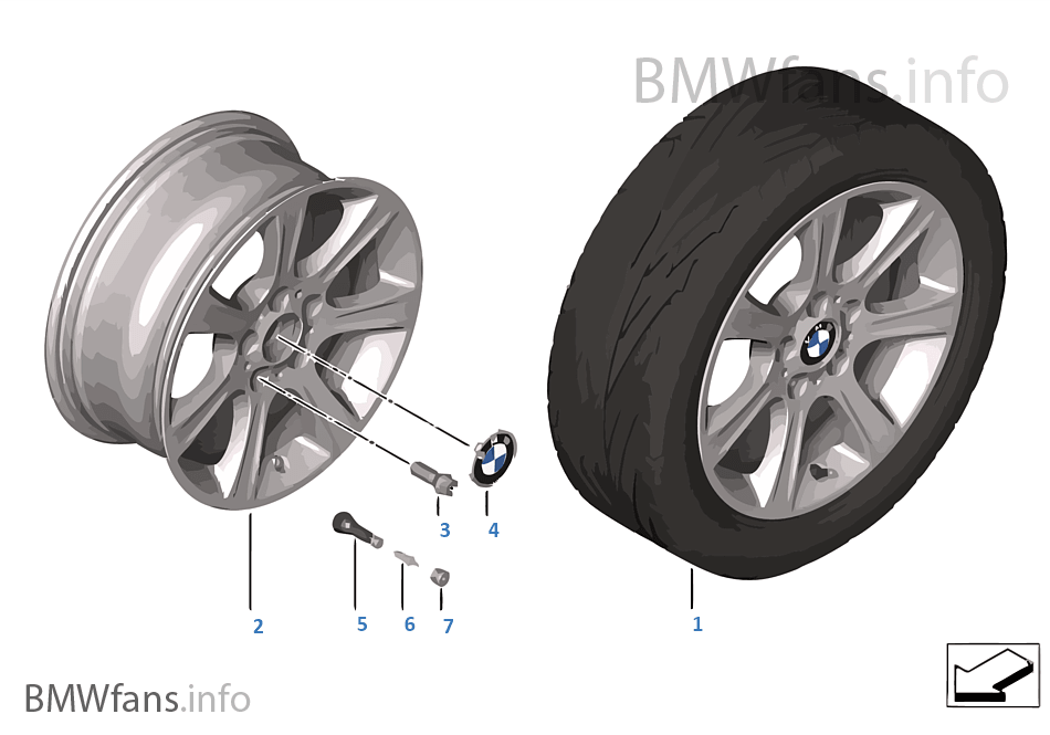 BMW 輕質鋁合金輪輞 星形輪輻 394 - 17''