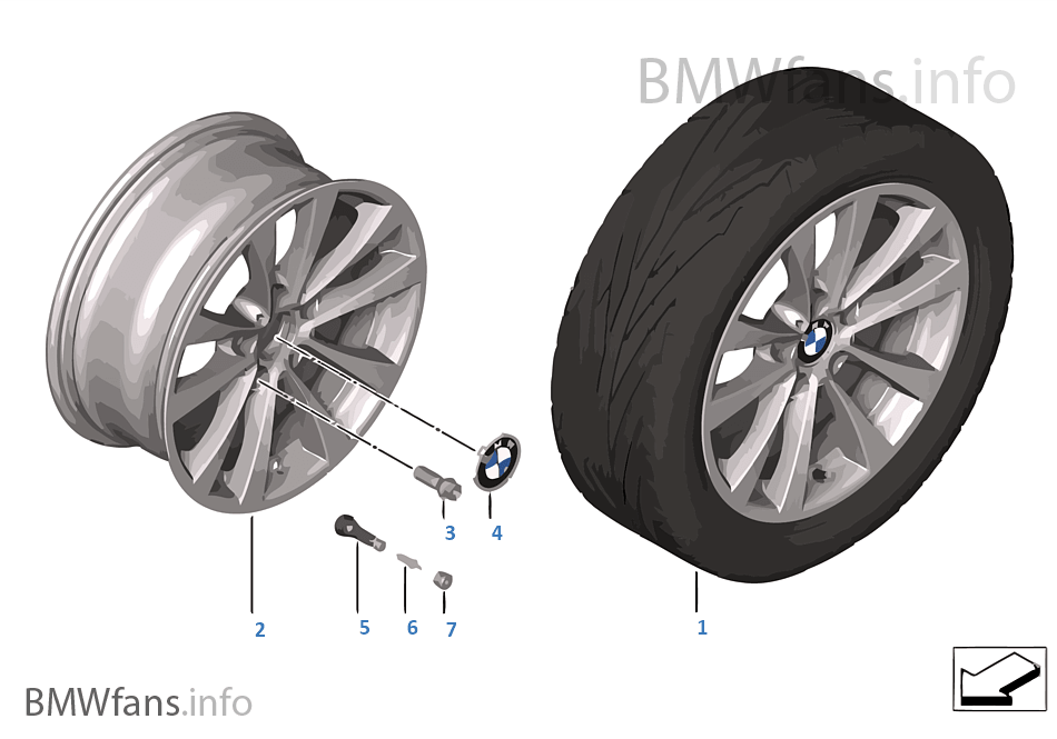 BMW LA wheel V-Spoke 395 — 17''