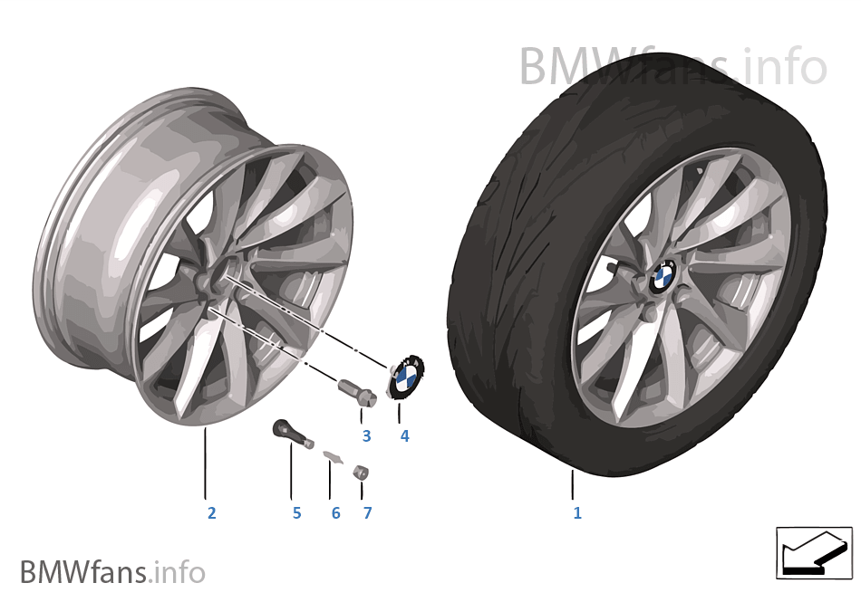 Л/с диск BMW турбинный дизайн 415 — 18''