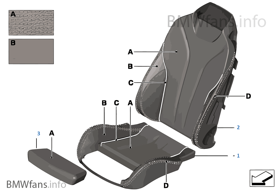 Individ. cover Sport seat perf. leather