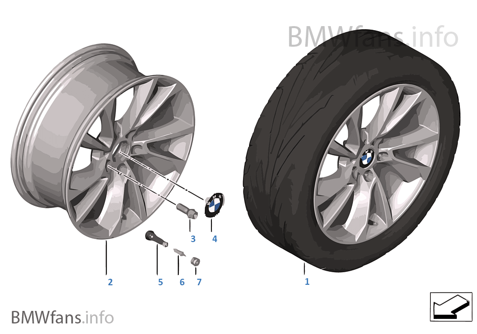Л/с диск BMW турбинный дизайн 389 — 19''