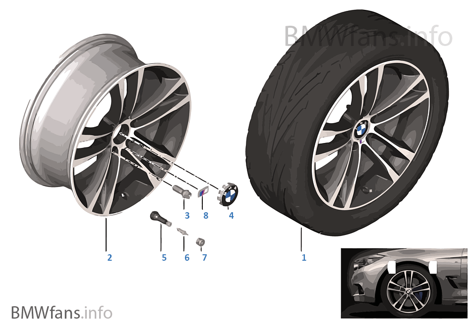 BMW LA wheel M Double Spoke 598 — 19''