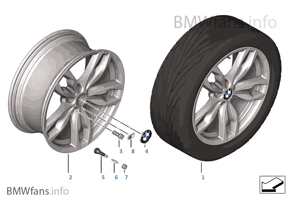 BMW LA wheel M Double Spoke 434 — 20''