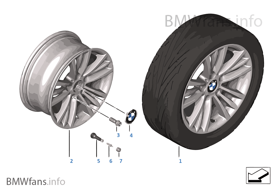BMW LA wheel W-Spoke 418 — 16''