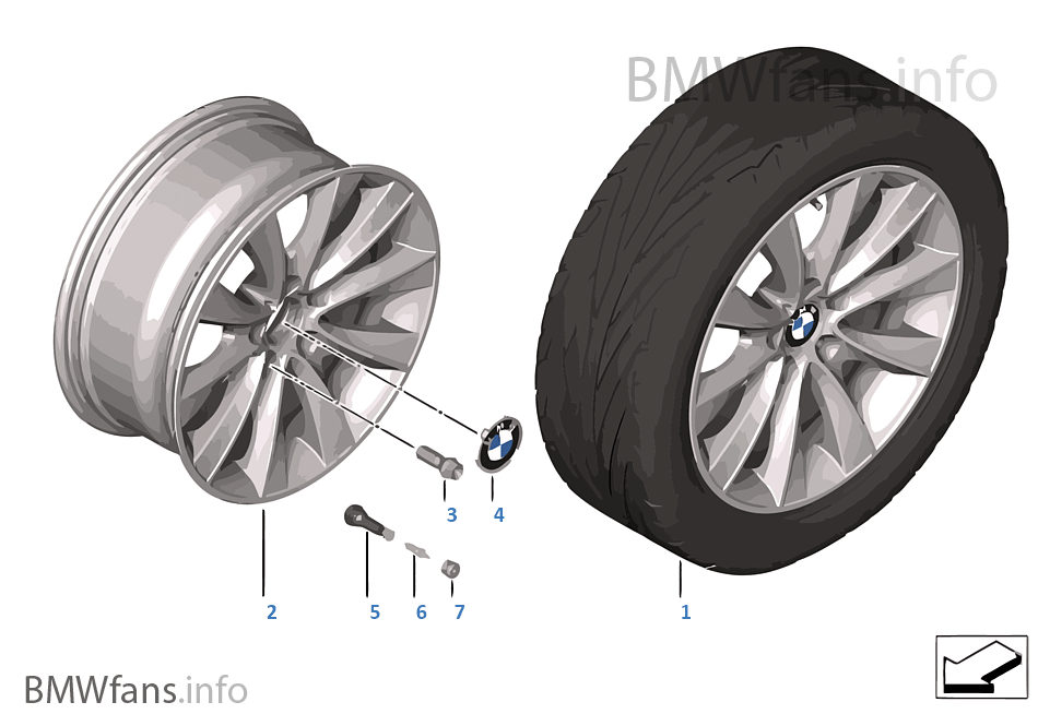 BMW LM ホイール V-スポーク 425- 18''