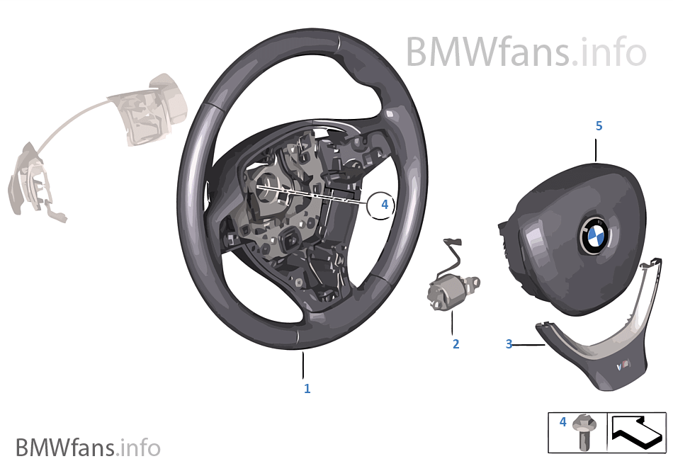 M sportstuurwiel airbag multif./paddels