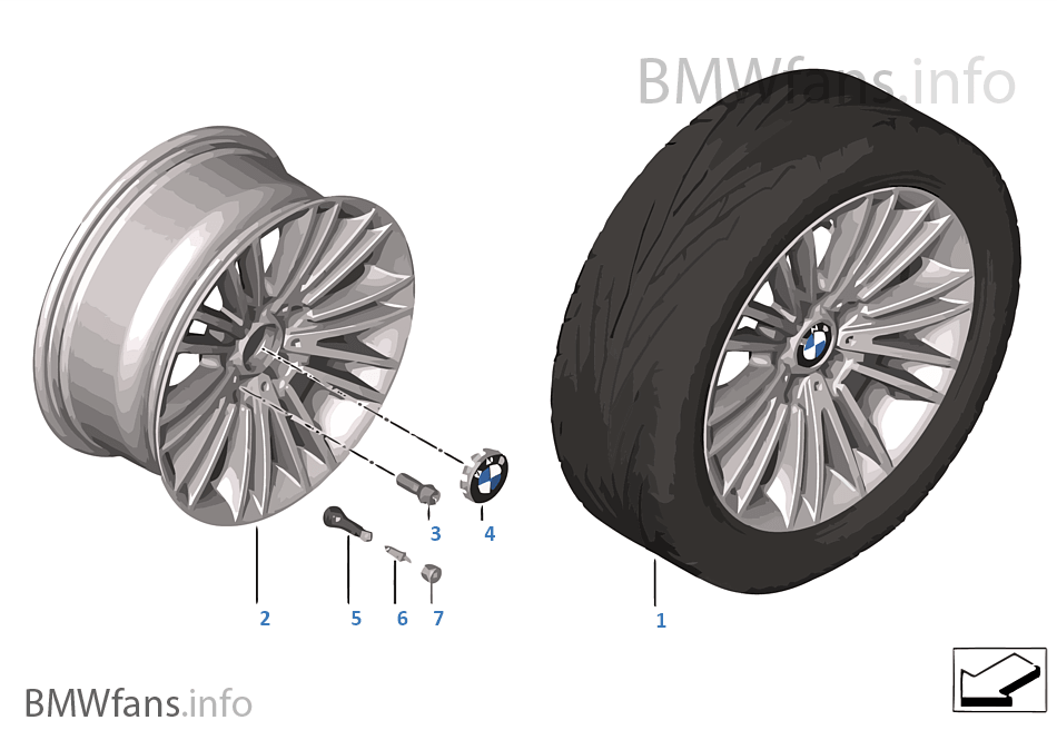 BMW LMホイール パラレルスポーク 456-17''