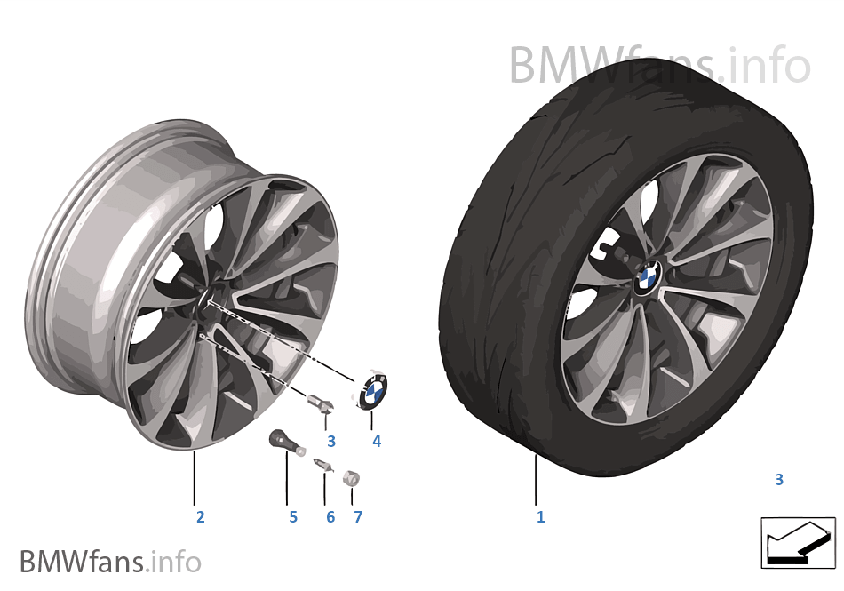 Л/с диск BMW турбинный дизайн 452 — 18''