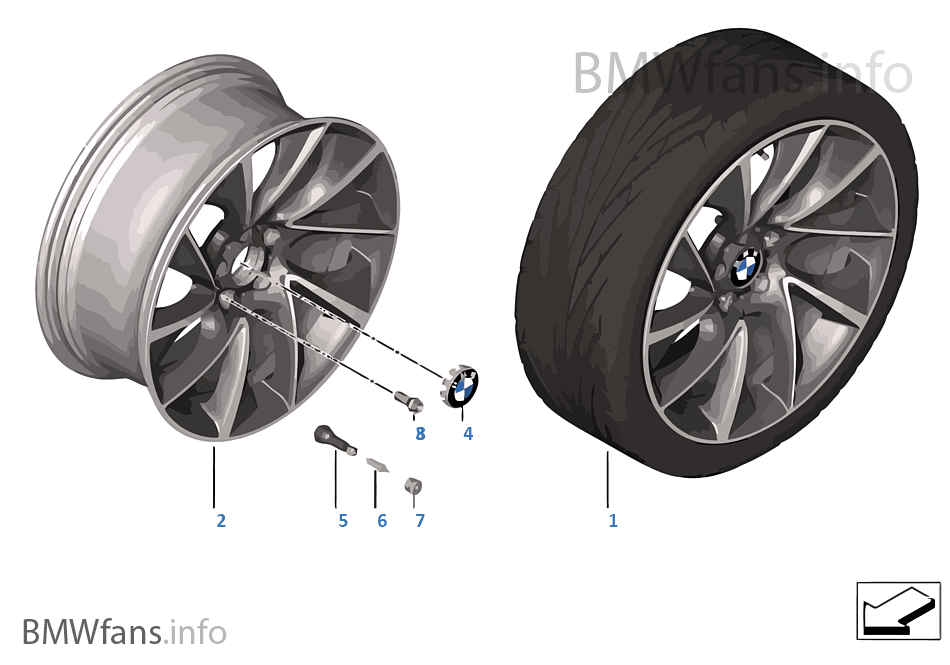Л/с диск BMW турбинный дизайн 457 — 20''