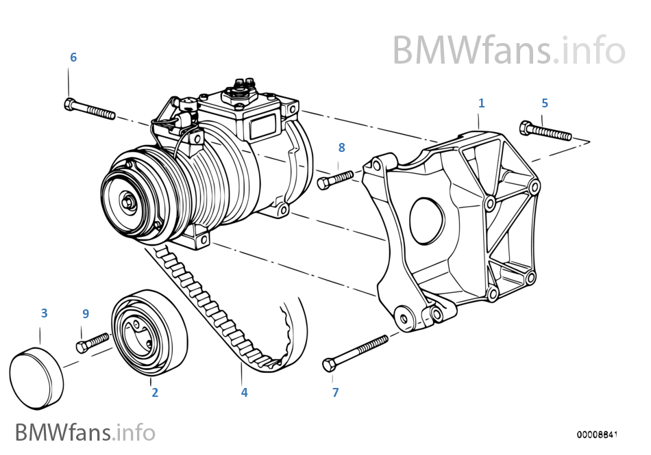 For BMW 318i 318is 318ti & Z3 AC Compressor w/A/C Drier 