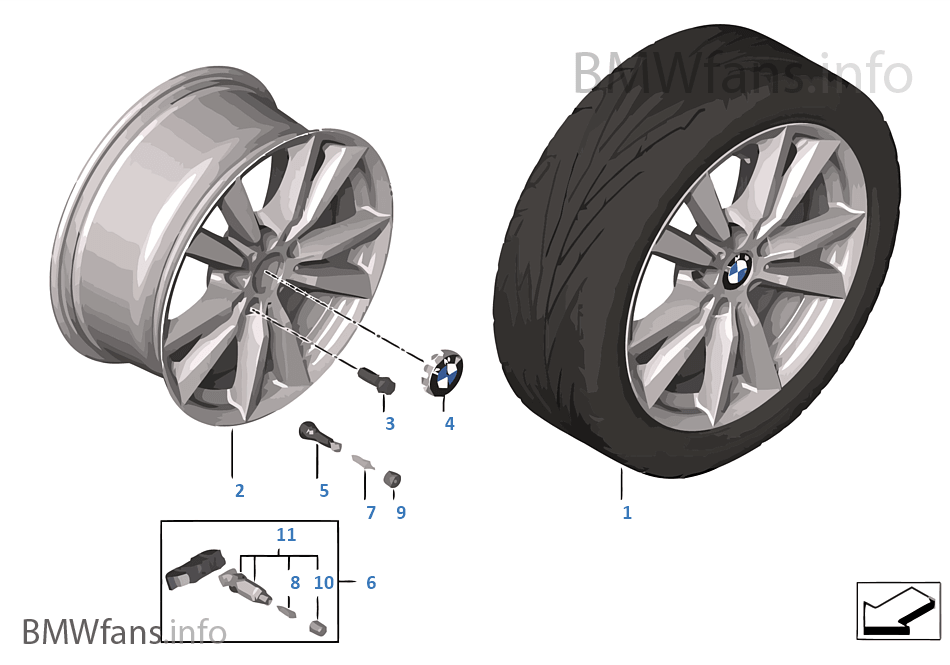 BMW LA wheel Double Spoke 446 — 18''