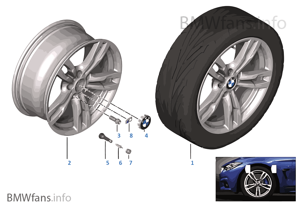 BMW LA wheel M Double Spoke 441 — 18''